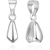 5pcs Adabele Authentic 925 Sterling Silver Hypoallergenic Pendant Clasp Pinch Bail 18mm Clip Connector for DIY Craft Jewelry Making SS73-5