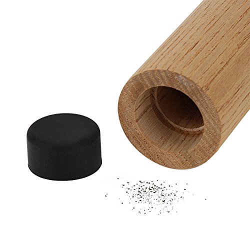 Wooden Pepper Grinder Salt And Pepper Grinder Set Adjustable Ceramic Grinder Holiday Gifts kitchen Accessories Spice Glass Salt And Pepper Shakers (2 PCS) With 2 Free Silicone Brushes