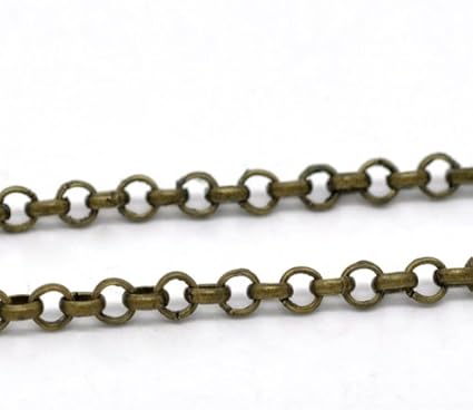 SiAura Material 10m Bronzefarben Gliederkette offen 3,2x0,5mm