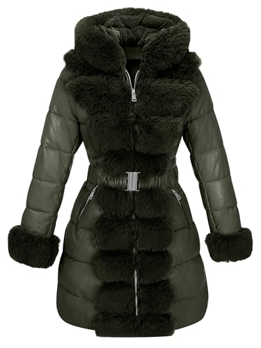 RISISSIDA Women Hooded Quilted Puffer Jacket