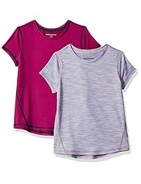 Camiseta activa de manga corta para niñas   Essentials, paquete de 2