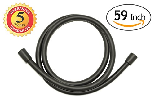 59 Inch Handheld Soft Shower Hose Head, Black Shower Hose