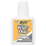 BIC, Wite-Out, Correction Fluid With Foam Applicator, Quick Dry, White, Pack Of 12