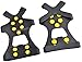 JSHANMEI Ice & Snow Grips Ice Spikers Grippers Crampon Cleats Traction Cleat Rubber Spikes Anti Slip 10-Stud Crampons Slip-on Stretch Footwear