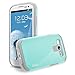 Galaxy S3 Case, RANZ Grey with Aqua Blue Hard Impact Dual Layer Shockproof Bumper Case for Samsung Galaxy S3 III (i9300)
