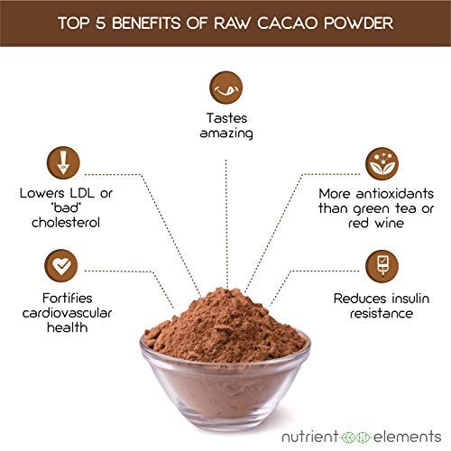 1lb Raw Organic Cacao Powder - Certified, Unsweetened Cacao for Baking, Smoothies & More - Keto Super-food for Daily Use - Made from Highly Prized Criollo Beans in Peru - NON-GMO, Gluten-Free & Vegan