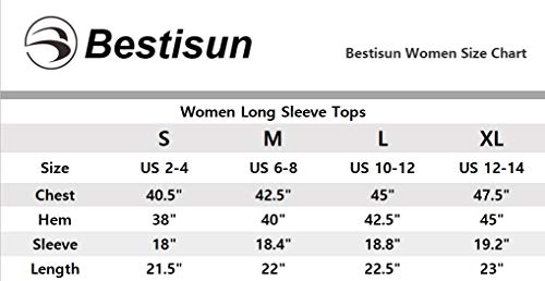 image for Bestisun Womens Workout Clothes Yoga Long Sleeve Basic Solid Muscle Sh