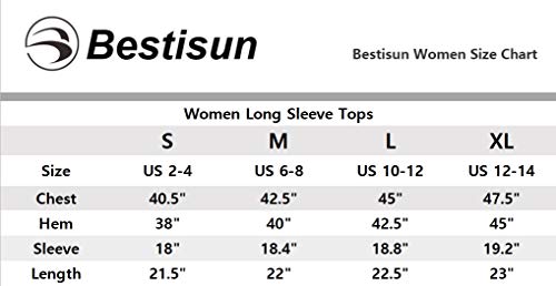 Bestisun Long Sleeve Workout Clothes for Women Open Back Shirts ...