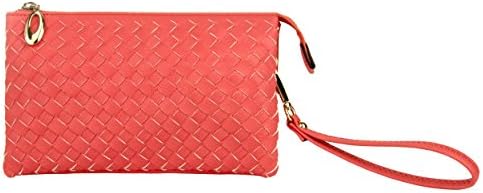 Cooper Mini Crossbody Small Wallet Purse Bag, Coral Pink