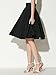 PERSUN Women's Basic Flared High Waist Midi Skater Skirt,White,M