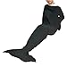 FADFAY Mermaid Tail Blanket for Kids,Adults,Men,Women Soft and Comfortable Sleeping Blanket,Sofa,Bed for Reading,Watching TV,Cosplay 35x75inch (Dark Grey)