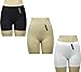 Women's Seamless Boyshorts Underwear Panties Underskirt Shorts (Value Pack Of 4 Assorted Colors - 2 Blacks, 1 White, 1 Beige. Size: Extra Small To Small)