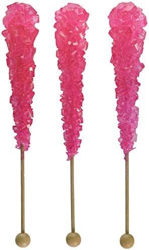 12 Dryden & Palmer Rock Candy Swizzle Sticks Cherry Flavor