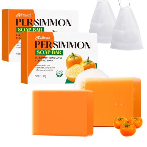 LBOYLOVE® Persimmon Extract Odor-Eliminating Soap – Aging-Related Smell Targeted Bath Bar, Deep Cleansing Purifying Formula for Body, Feet & Underarms (2pcs)