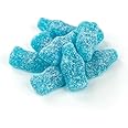 Sour Blue Raspberry Mini Soda Bottles Gummy Candy (Sour Blue Raspberry, 1 Pound)