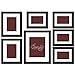 Craig Frames 1WB3BK Picture Frame 7-Piece Wall Set, Black Frames, White Display Mats, Picture Hanging Tool