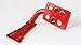 Bentolin Red Metal Dead Pedal Left Side Foot Rest Kick Panel for 2007-2018 Wrangler JK & Unlimited