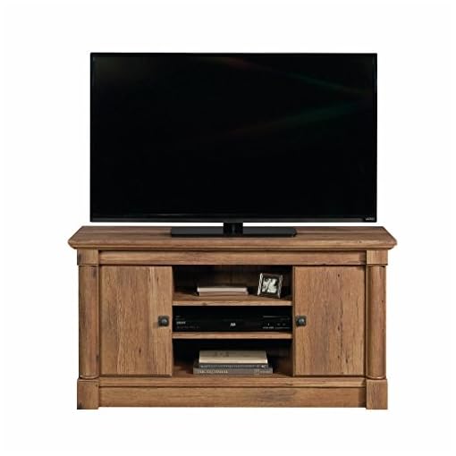 Sauder Palladia TV Stand, For TV's up to 50", Vintage Oak finish Beachfront Decor