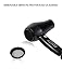 HTG 1000W Tourmaline Dual Voltage Travel Hair Dryer 100-240V With Folding Handle and Light Weight Hair Dryer Real 1000W Mini Hair Dryer Dual Voltage Folding Handle ALCI Plug Travel Blow Dryer (Black)