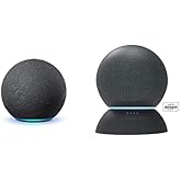 Echo (4th Gen) bundle with "Made for Amazon" Battery Base for Echo - Charcoal