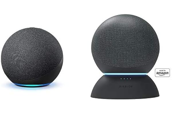 Echo (4th Gen) bundle with "Made for Amazon" Battery Base for Echo - Charcoal