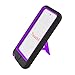 Black / Purple Hybrid Rugged Hard Silicone Case Cover w/ Stand for Apple iPod Touch 5th Generation 5G 5