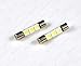 ZHOL SUPER BRIGHT White Vanity LED Light Bulbs Mirror Fuse Sun Visor 3-SMD 5050 Chips, 6641F (A Pair)