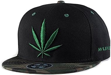 Hanpeng Plain Snapback Hats Unisex Adjustable Hip Hop Flat Brim Baseball Cap