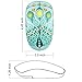 FD V8 Wireless Mouse Battery Included, 2.4G Cute Colorful Animal Slim Silent Travel Cordless Mouse Optical Designed Mice with Nano Receiver Compatible for Laptop Computer PC Chromebook (Green Peacock)