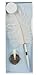 Darice Ivory Feather Pen With Decorative Base Holder – Black Ink Ballpoint Pen – Gold Metal Antique Base Can Be Angled – Plume Pen is Elegant Touch Next to Guest Book at Weddings and Special Events