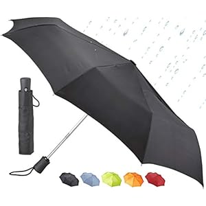 Lewis N Clarks Umbrella Regenschirm, Schwarz