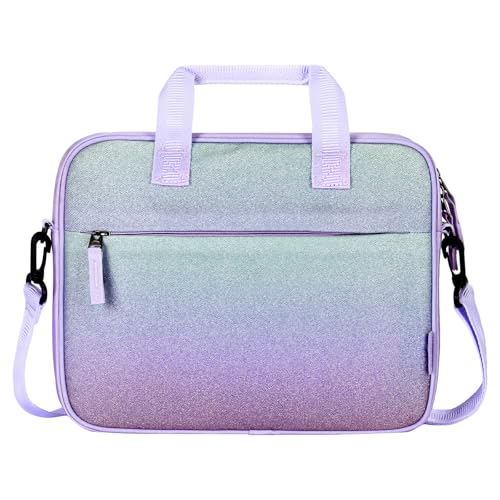 Choco Mocha Kinder-Tablet-Hülle für Jungen und Mädchen, (25,4 - 32,8 cm), Glitzer-Violett, 31,8 cm, 12.5inch(12.5 x 9.8 x 1.3), Umhängetasche
