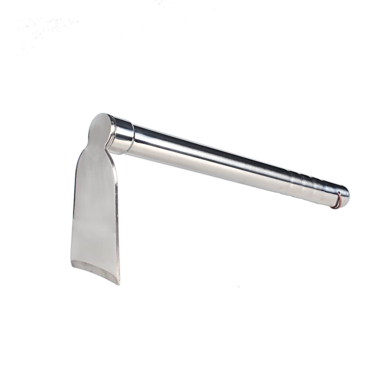 LUBAN garden hoe made of stainless steel, flat hoe length: 39 cm, rustproof metal plant hoe, small hand hoe for heavy soil for loosening, digging, weeding