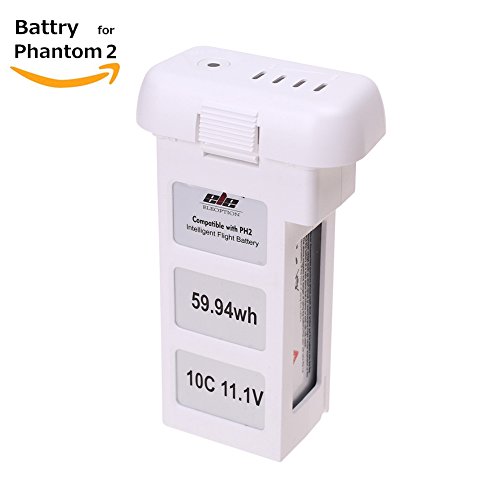 11.1 V 5400mAh Replacement LiPO Battery for DJI Phantom 2, Phantom 2 Vision, Vision+ (compatible with DJI all Phantom 2 series drones, Vision, Vision plus and Phantom 2 chargers)