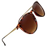 Women's Polarized Sunglasses from EYE LOVE, Designer, 100% UV Block + 5 BONUSES, Brown