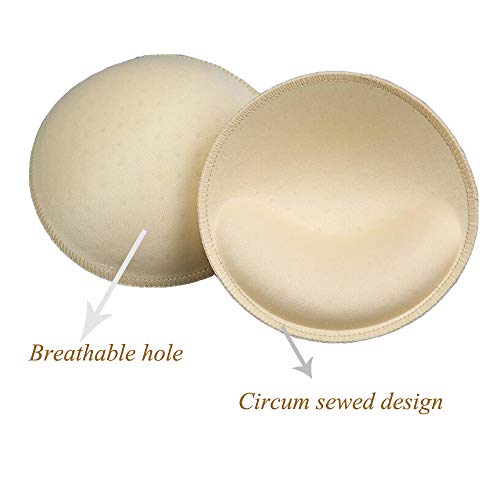Bra Insert Pads 2 Pairs,ONDY Round Breast Enhancers,Invisible Bra Push Up Pad for Yoga Sports Bra
