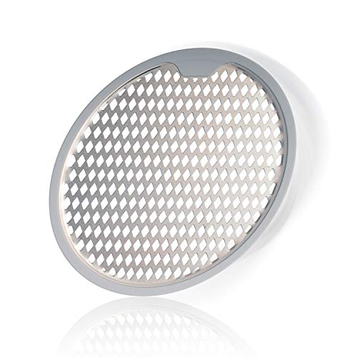 Shower Drain Hair Catcher Trap Mesh Good Grips Easy Clean Drain Protector – Stainless Steel & Silicone by Kindga(1 pack)