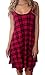 Forever Women's Scoop-Neck Plaid Sleeveless Short Straight Dress, Check, 6/8