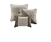 Madison Park Cozy Comforter Set Casual Blocks Design All Season, Matching Bed Skirt, Decorative Pillows, King (104 in x 92 in), Dallas Taupe/Brown, 7 Piece
