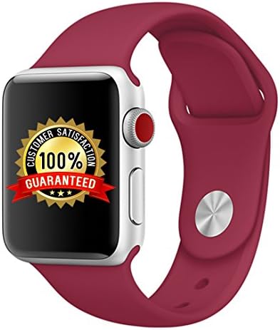 Apple Watch Band 42mm,Fendy Soft Silicone iWatch Sport Band for Apple Watch Series 3, Series 2,Series 1,Sport &amp; Edition,Rose Red