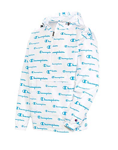 champion men's packable jacket white