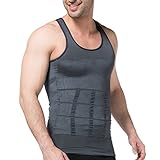 Jiao Miao Mens Slimming Waist Body Shaper Vest Shirt