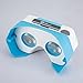 DSCVR Headset inspired by Google Cardboard v2 IO 2015 VR Gear for Apple iPhone and Android Smartphones - Google WWGC Certified Virtual Reality Viewer (Blue)
