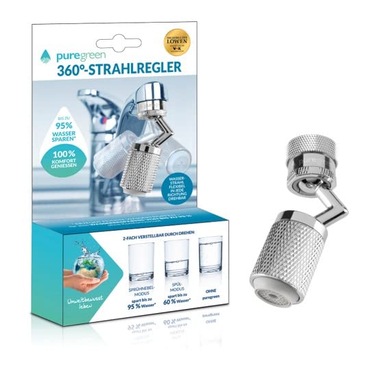 puregreen für Wascharmaturen Aerator for Washing taps, stainlesssteel, Strahlregler Wasserarmaturen