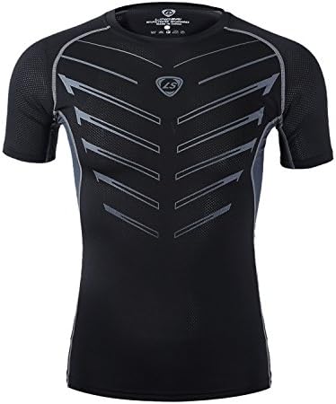 Men's 2016 Sportswear Moisture-Wicking Quick Dry Short-Sleeve Tees Tops Training T-shirt (XL)