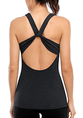 yoga top open back