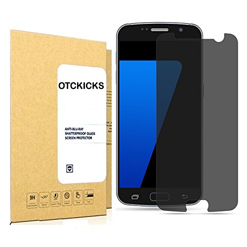 Galaxy S7 Screen Protector,OTCkicks Shield Privacy Anti-Spy Tempered Glass Screen Protector for Galaxy S7[Anti-Fingerprint] [Bubble Free] [Scratch-Resistant]