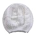 Hee grand Women Warm Baggy Knit Beret Ladies Winter Beanie Hat Lightweight Ski Knitted Hat White