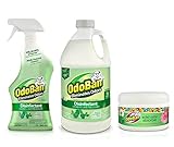 OdoBan Disinfectant Odor Eliminator and All Purpose Cleaner, 32 oz Spray and 1/2 Gallon Concentrate, Original Eucalyptus, Plus Solid Odor Absorber