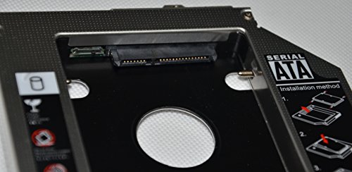 Deyoung 2nd HDD SSD Hard Drive Caddy for HP Elitebook 8460p 8460w 8470p 8470w with Faceplate / Bezel and Mounting Bracket